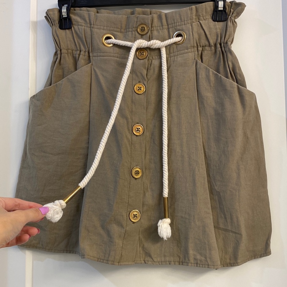 Zara Paper bag skirt with pockets